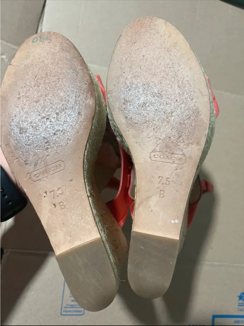 Coach Mendez Wedge Cork Platform Wedge Sandal Size 7.5